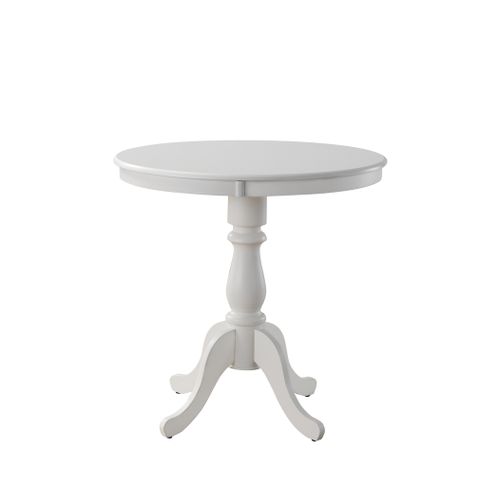 Fairview 36 Inch Round Pedestal Bar Table In White By Carolina Living ... regarding Carolina Classics Fairview 36" Round Pedestal Dining Table In White